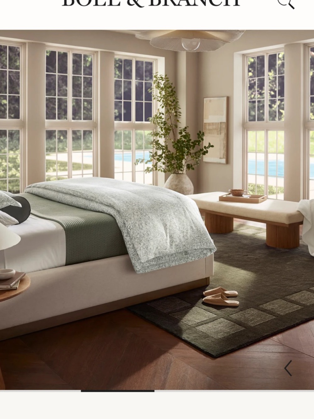 Boll & Branch Signature Textured Stitch Organic Cotton Quilt Sageleaf Full Queen